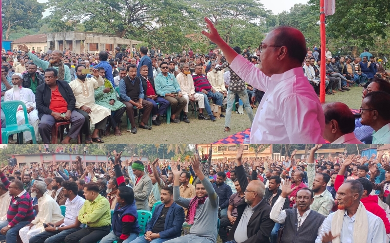 নিজামপুরে অভূতপূর্ব উঠান বৈঠকে জনতার ঢল:মুহূর্তেই উঠান বৈঠক রূপ নিলো বিশাল জনসভায়